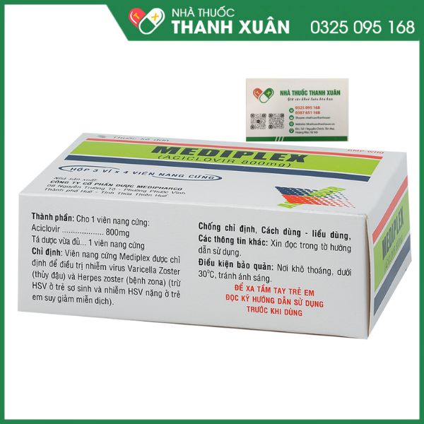 Mediplex điều trị nhiễm virus Herpes simplex